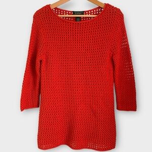 Lauren Ralph Lauren Crochet Knit Sweater